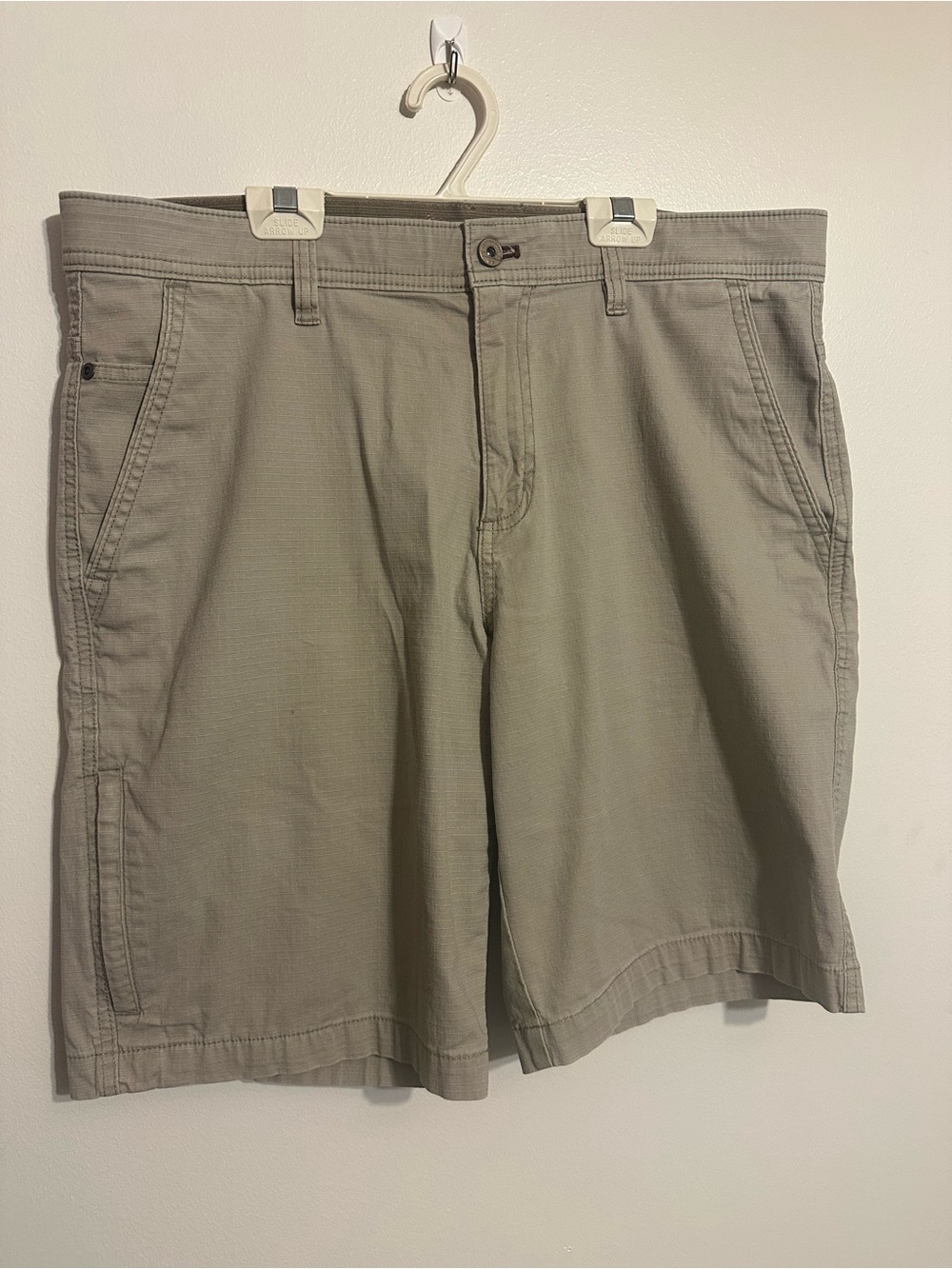 Weatherproof Men's Flat Front Khaki-Tan Shorts
